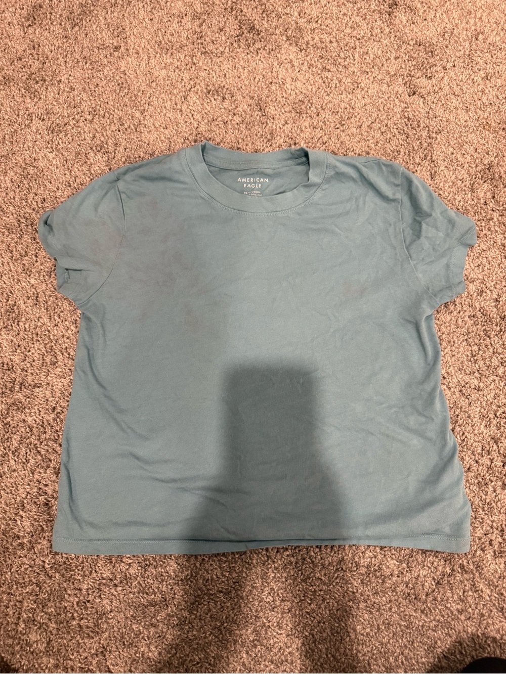 American Eagle Outfitters Short Sleeve Tee in Teal Blue